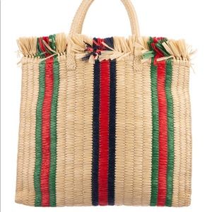 Web straw tote- used- minor wear no damage.